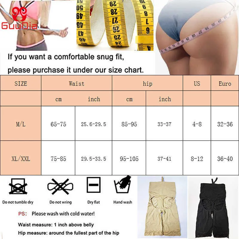 GUUDIA Womens Tummy Seamless Hi-Waist Butt Lifter Shapewear Power Shorts Mutandine contenitive da allenatore in vita sexy