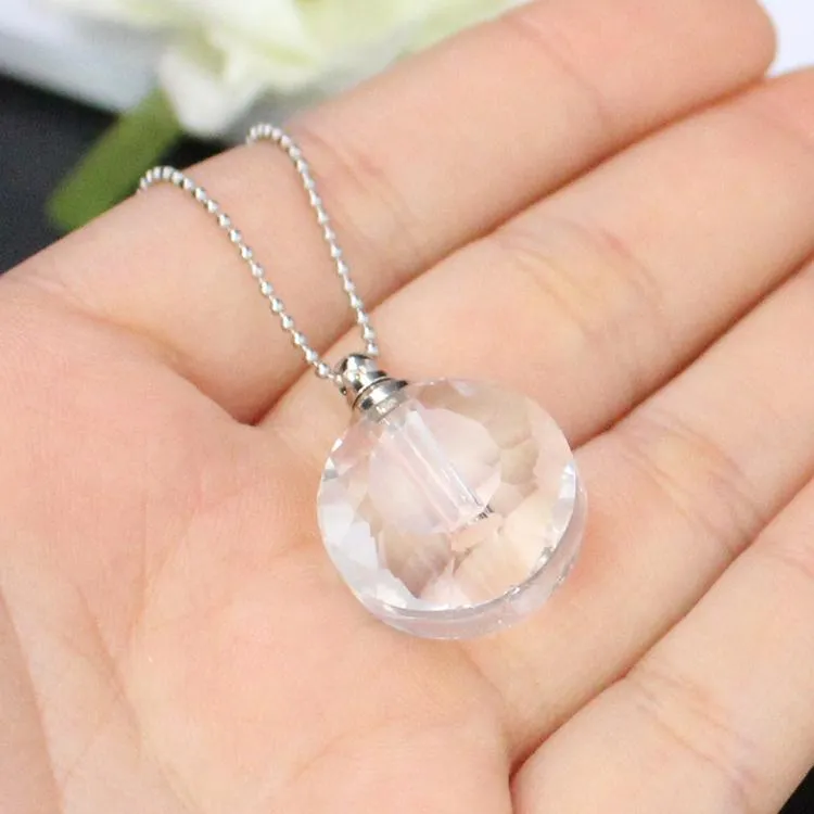 Pendant Necklaces Clear Crystal Vials Urn Jewelry Cremation Necklace For Ashes340I