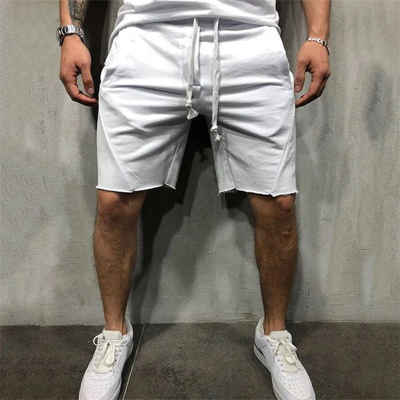 Casual Hommes Shorts Streetwear Joggers Shorts Solide Couleur Pantalon Court Short D'entraînement Hommes Été Mâle Bas Plus Taille Hommes Vêtements Y0408