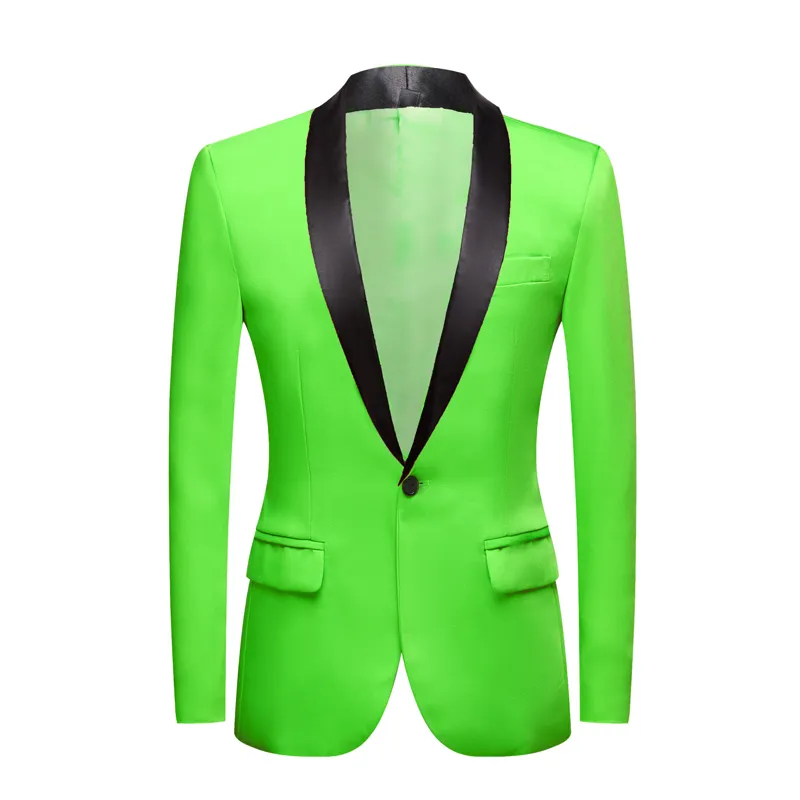 Yellow Pink Blue Red Apple Green Colorful Wedding Prom Groom Tuxedo Men's Sacka Jacket Singer Prom Slim Fit Blazers 220310