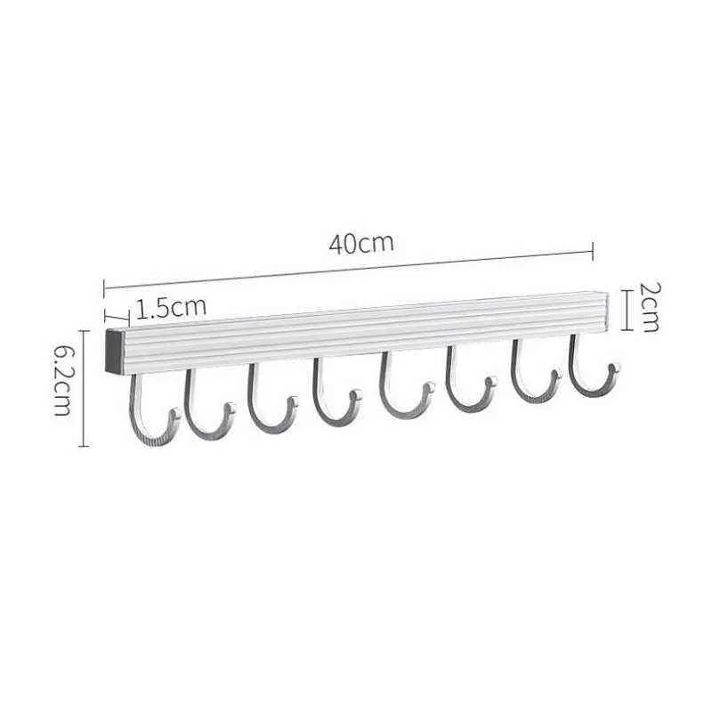 Alumínio toalha gancho banheiro cozinha parede pendurado porta de volta back casaco gancho livre soco 211112