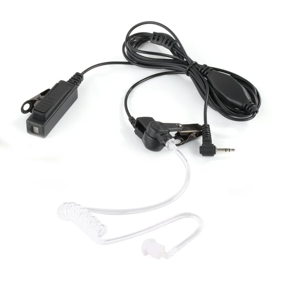 1 transparent pin cathéter air duct casque pour motorola t5428 talkie walkie covert acoustique tube écouteur avec ptt