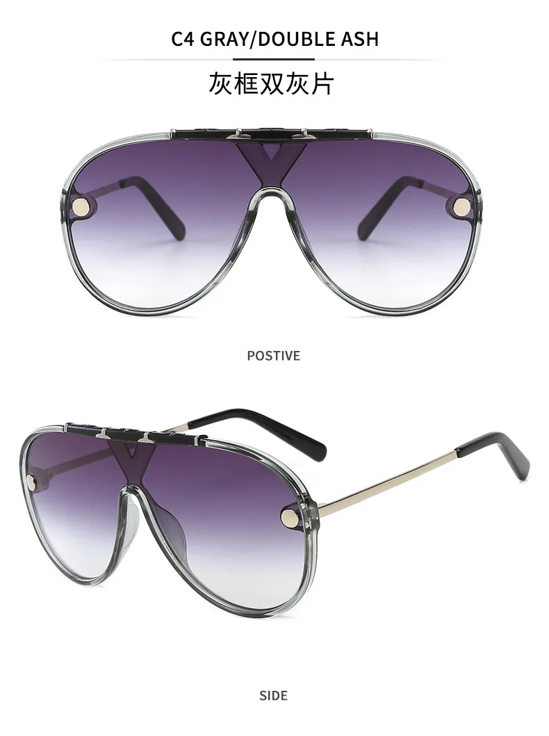 Lunettes de soleil design de mode pour hommes, monture ronde extérieure, lunettes de soleil classiques à la mode