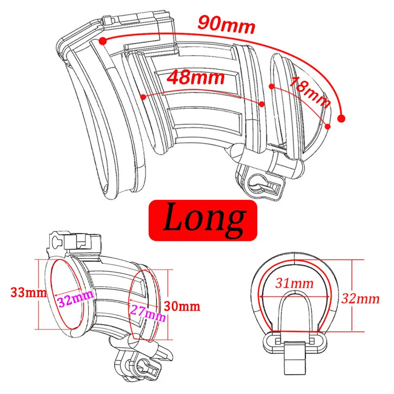 Double Locked Lust Device,Femdom Sissy Cock Cage,Hollow Holy Trainer BDSM Belt With 3 Penis Ring sexy Toys For Men3670955