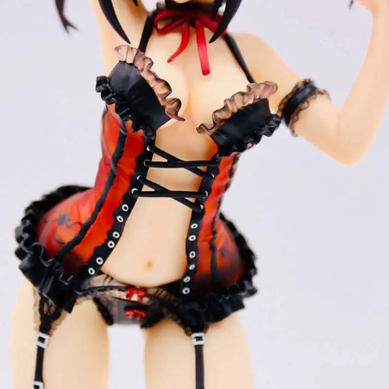 Anime Spiel Charakter Tokisaki Kuzou Action Modell Figur Handgemachte Spielzeug Schwarz Rot Spitze Anzug Modell Raum Dekoration Aufkleber