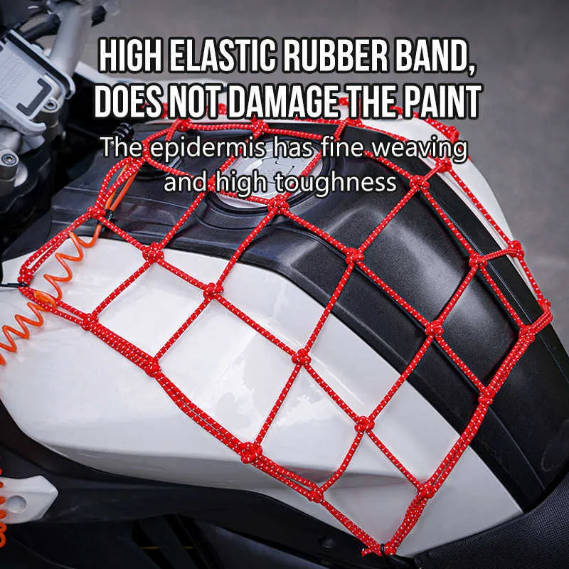 Reflective Moto Helmet Mesh Net Motorcycle Luggage Protective Gears Hooks Accessories Organizer 2021 Car