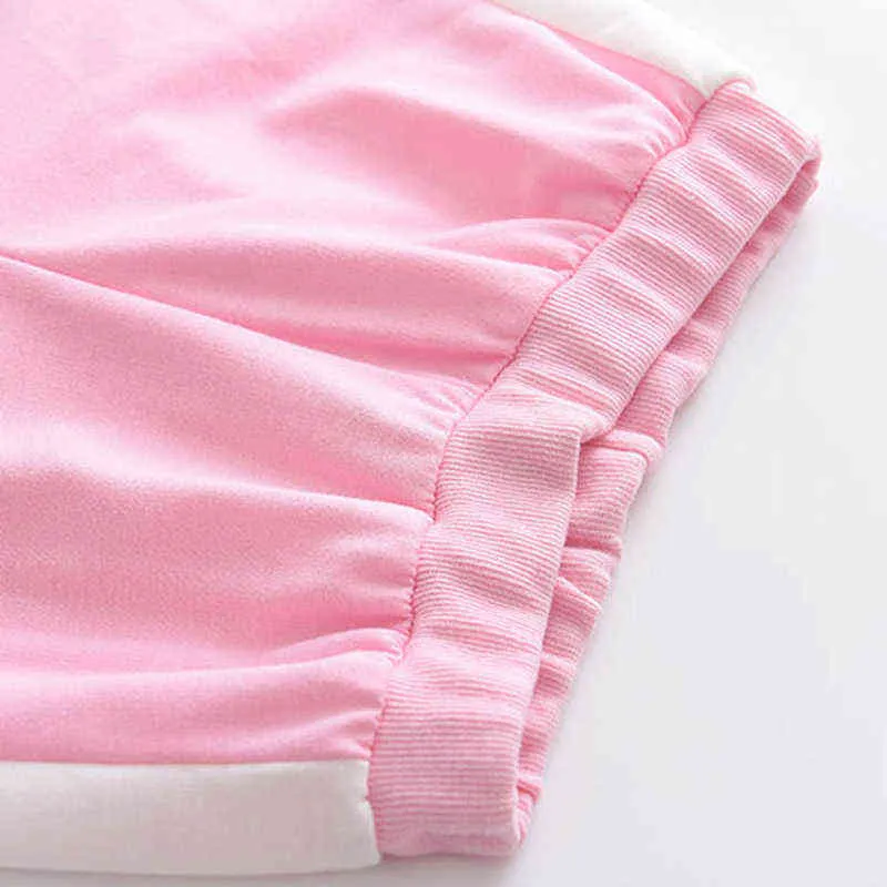 Bear Learder Children Clothing Sets Fall Toddler Girls Sport Clothes Pink T-shirt Pants Suits Costume Outfit Suit Kids Suit Y220310