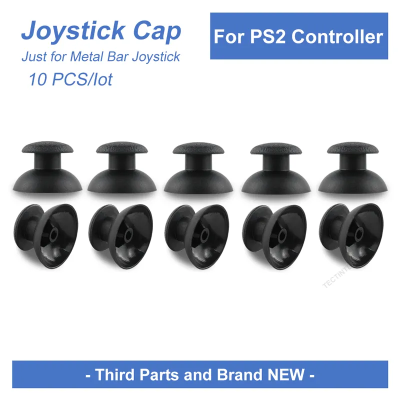 10 sztuk / partia Części zamienne Silikonowy Thumstick Stick Joystick Cap do PlayStation 2 dla PS2 Bezprzewodowy przycisk Gamepad Caps