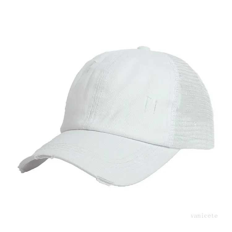 Ponytail Hat Washed Cotton Snapback Caps Messy Bun Summer Sun Visor Gorra de béisbol al aire libre Party hat Party Supplies T2I52099