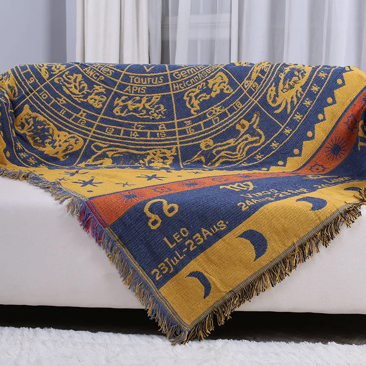 Constellation Geometric sofa blanket throw abstract livingroom decoration leisure blankets for Bedspread Picnic mat rug tapestry234S