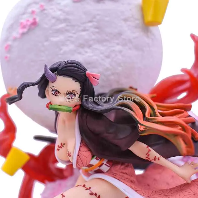 Anime Figure Demon Slayer Kamado Nezuko PVC Action Figure Jouet Kimetsu no Yaiba GK Statue Adulte Collection Modèle Poupée Cadeaux X0526