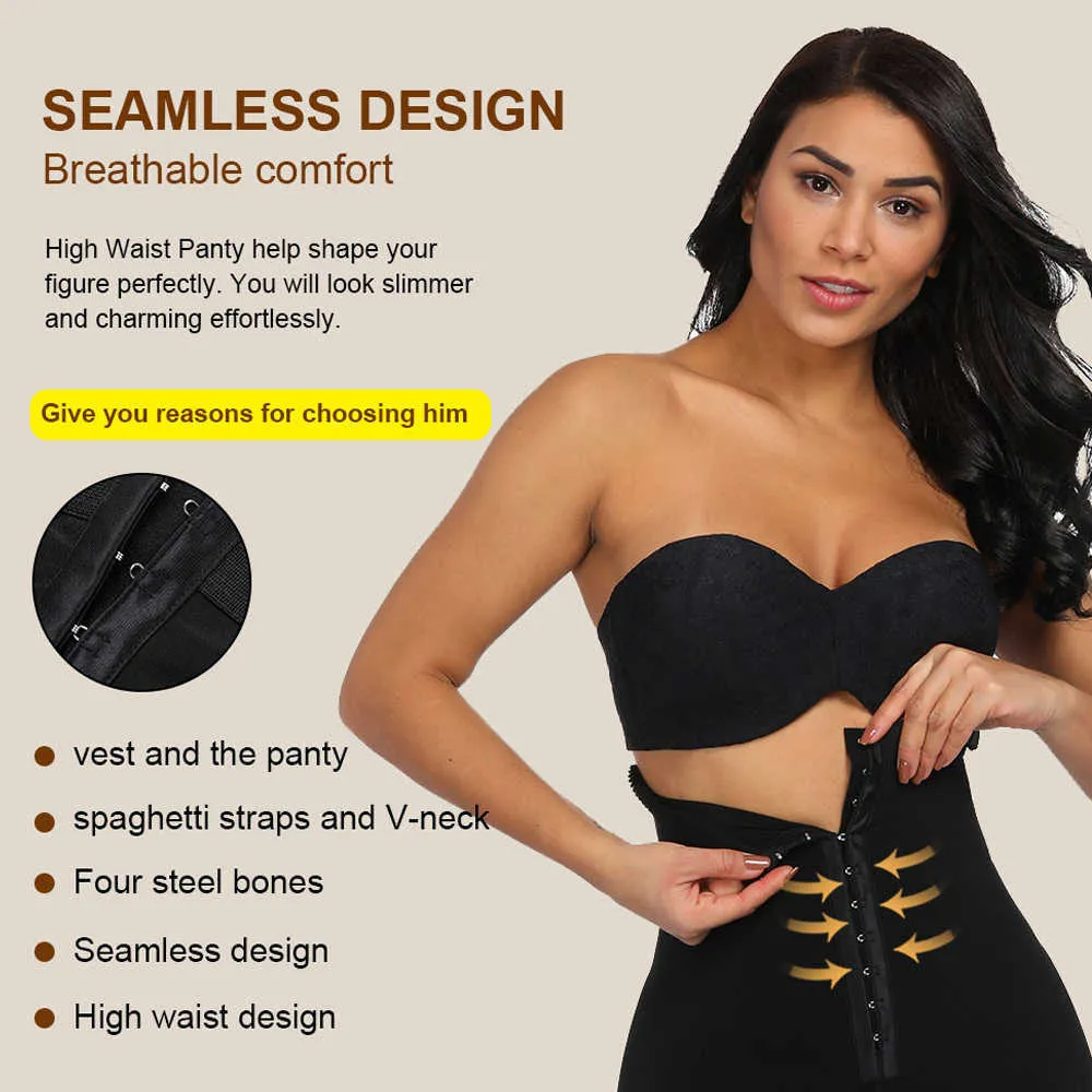 Plus Size S6XL Flat Tummy and Legs Waist Trainer Sexy Lingerie Body Shaper Women Curver Shaper Thigh Trimmer Slimming Pants US T26349375