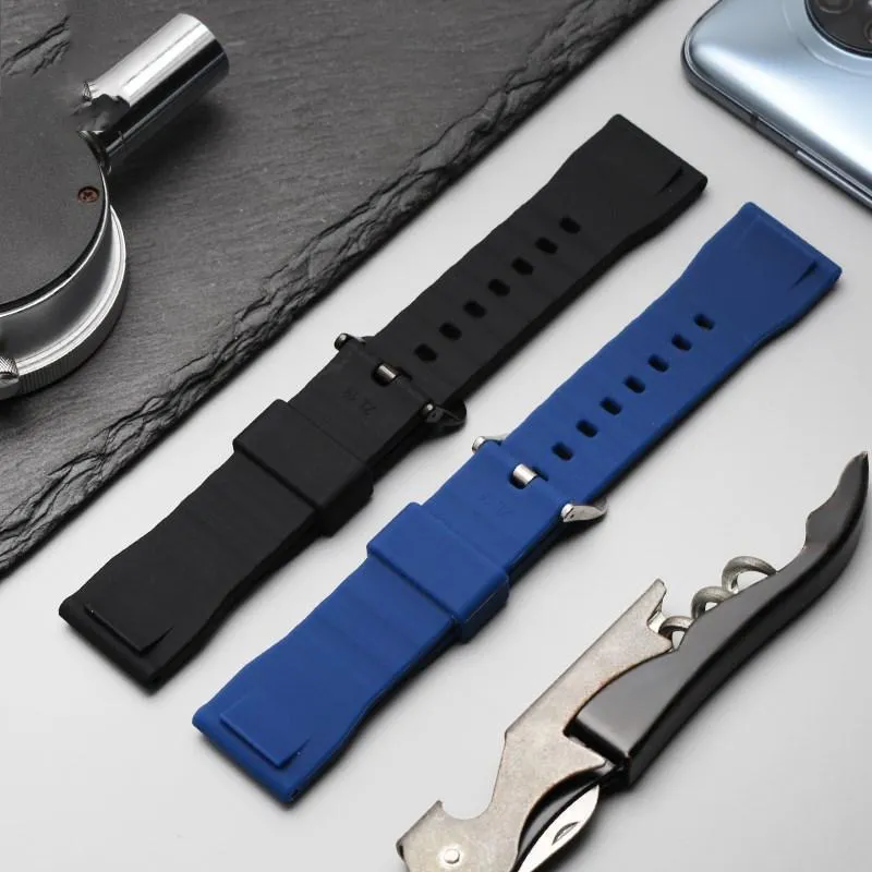 Dla Casio PRG-650 PRW-6600Y-1A9 PRG600 610 Silikon Watchband Waterproof Wymień guma 24 mm czarny niebieski pasek zegarkowy Akcesoria 2599