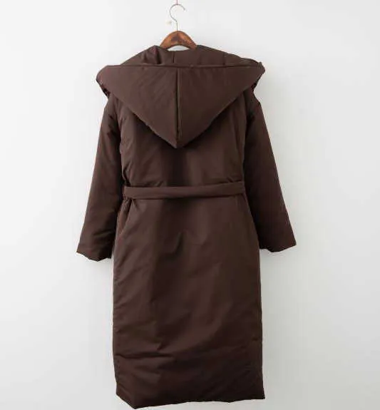 Giacca invernale da donna Cappotto elegante e spesso caldo piumino lungo Parka Cappotto esterno impermeabile da donna 210918