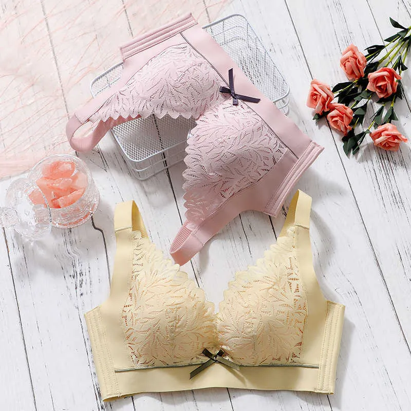 Bear Leader Grossesse Femmes Allaitement Allaitement Bras Dentelle Bowtie Sous-vêtements Soutien-gorge Enceinte Mère Prénatale Post-partum Vêtements 210708