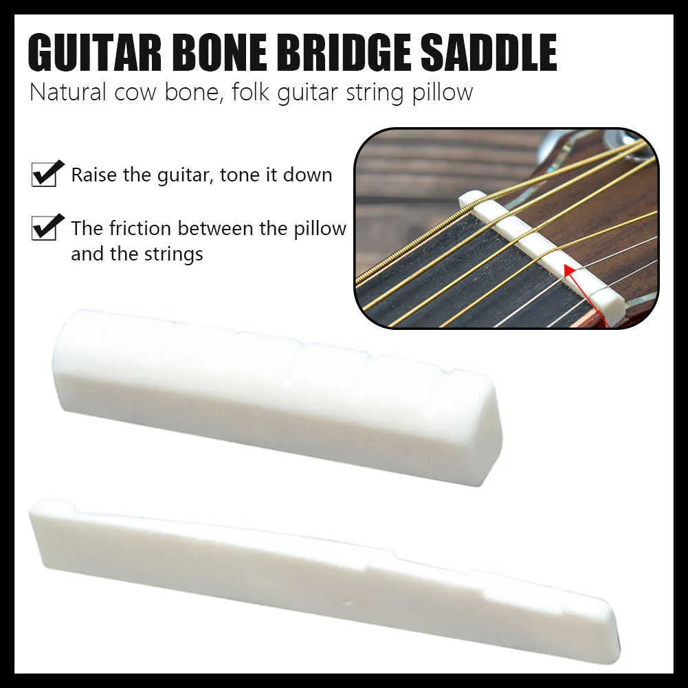 6 cordes fourche guitare classique pont en os selle et écrou ivoire ensemble instruments de musique pièce de rechange de rechange pièces de guitare blanches accessoire de guitare ukulélé