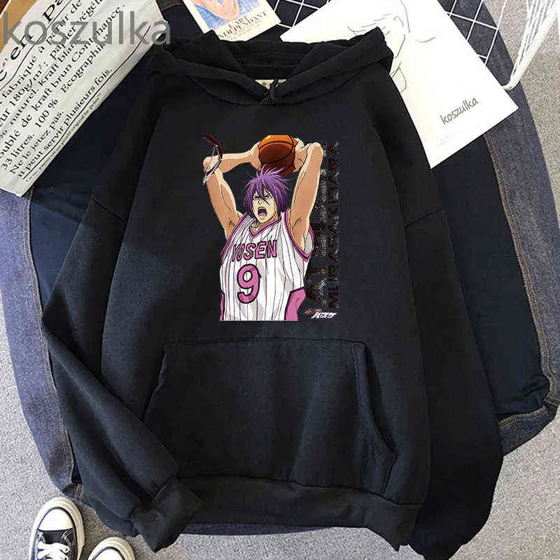 Nouveau Anime Kuroko's Basketball Sweat à capuche Automne Hiver Unisexe Japonais Dessin animé Casual Sweats à capuche Streetwear Hip Hop Hauts à manches longues Y1121