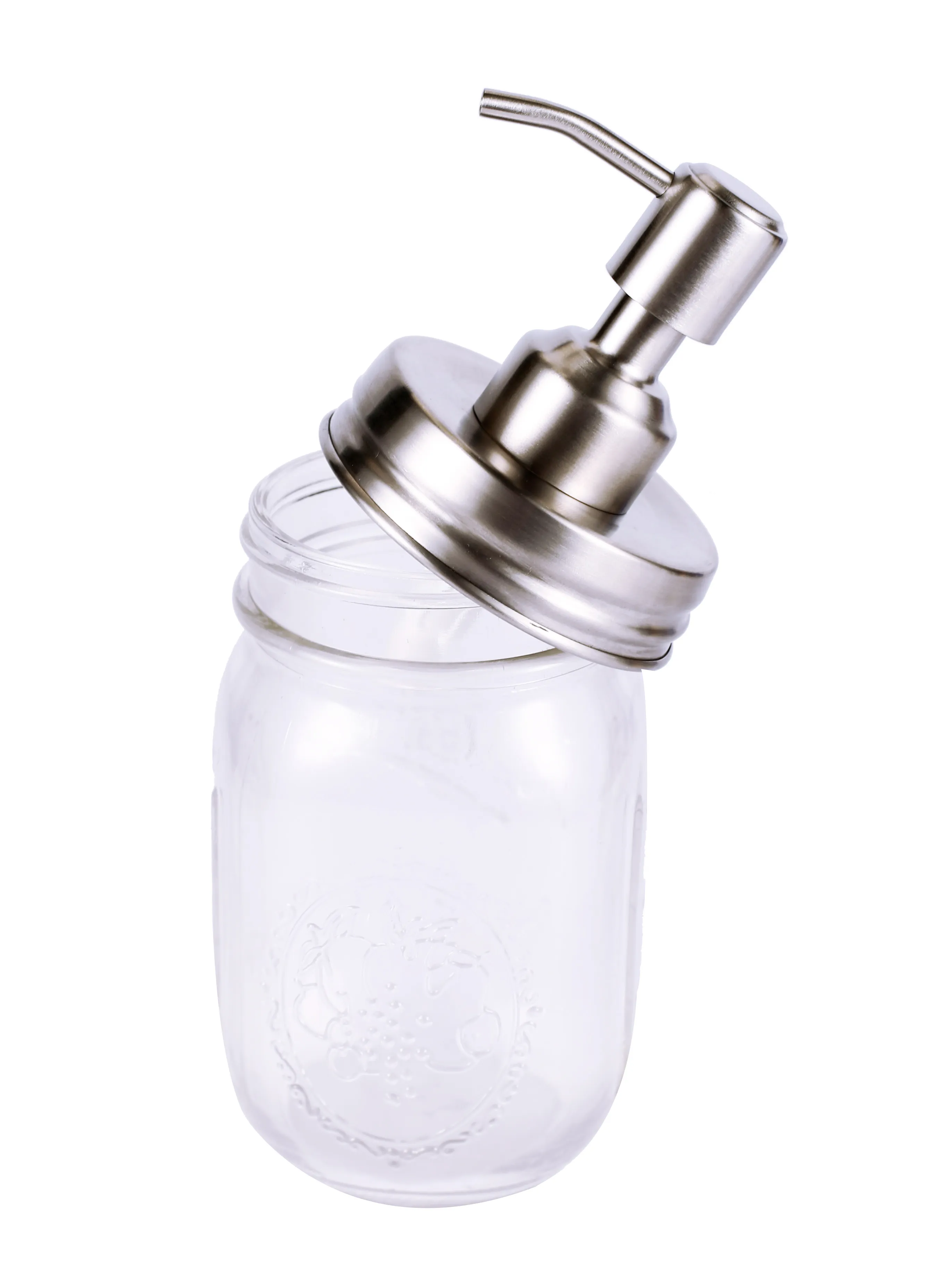 100 ensembles bricolage Mason Jar distributeur de savon pompe couvercle et collier pour Mason liquide lotion pompe HY-01B3484