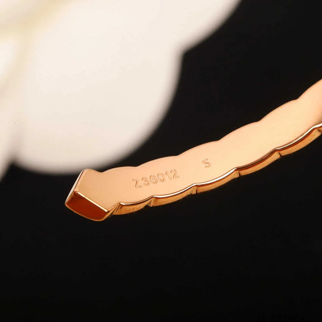 2022 marca pura 925 prata esterlina jóias feminino manguito pulseira rosa ouro luxo fino esmagamento design pulseira casamento noivado bracele5716865
