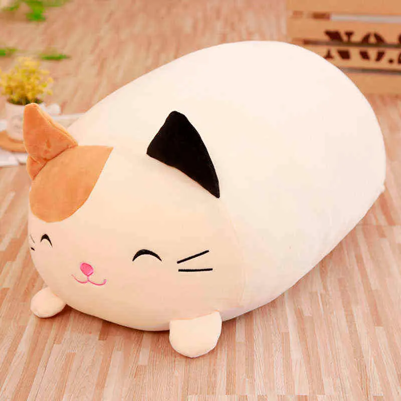 20 ~ 30 cm Little Animals Peluche Grasso Squishy Farcito Diosauro Maiale Gatto Panda Bambola Morbida Bambino Placare Cartone Animato Plushie Y211119