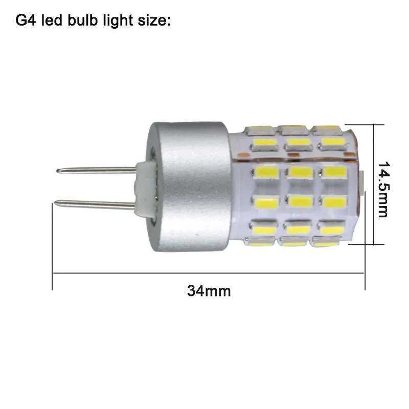 المصابيح G4 LED LED 12V 24V Super 2W Mini Corn Light Spothlight HP24W 12 24 V Volt Low Voltage Safe Flighting لتوفير الطاقة المنزلية L1889
