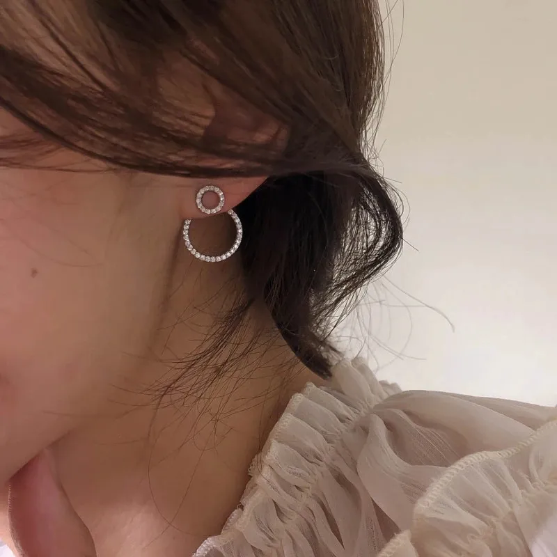 Lbyzhan micro pave zircon avant et arrière boucles d'oreilles de goujon pour femmes 2021 New Jewelry