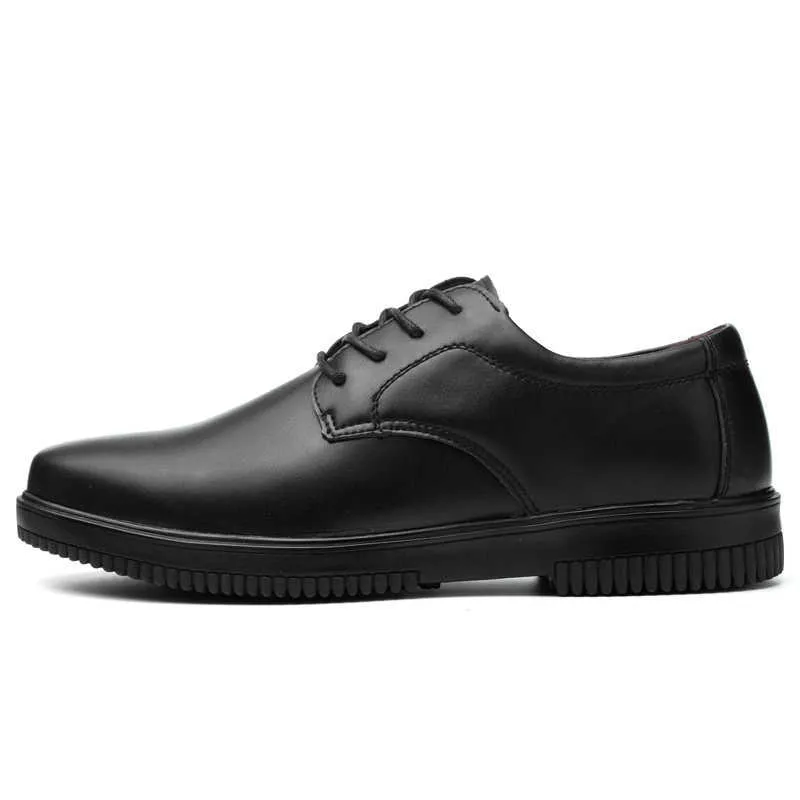 Туфли для шеф-повара и официанта, кухонная обувь для ресторанов и ресторанов, мягкая рабочая нескользящая обувь на плоской подошве, черная, маслостойкая, водонепроницаемая, пригодная для носки 2108262288577