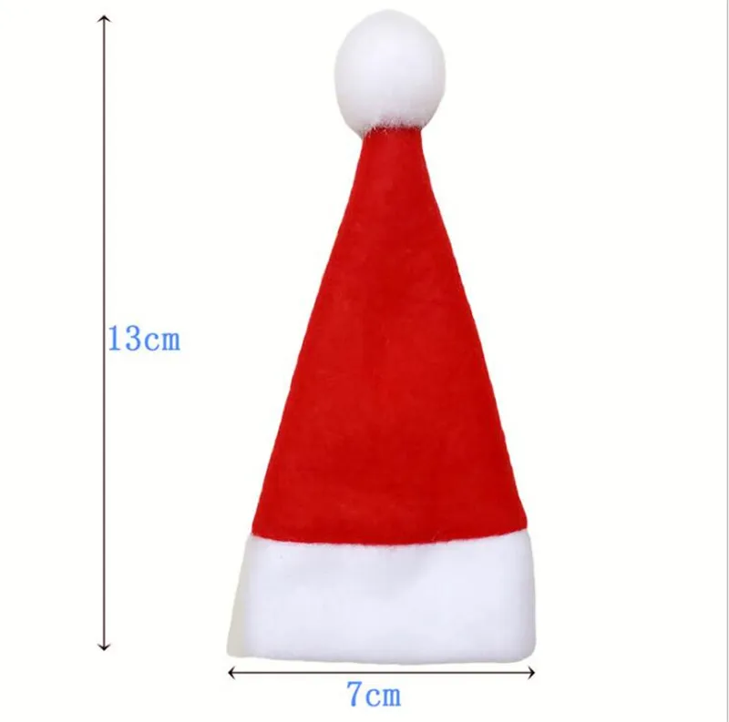 Plush Christmas hats Santa Xmas Red Thicker Warm Soft Velvet Pom- Pom Beanie Hat Caps New Year Party Favors For Women Men Children250S