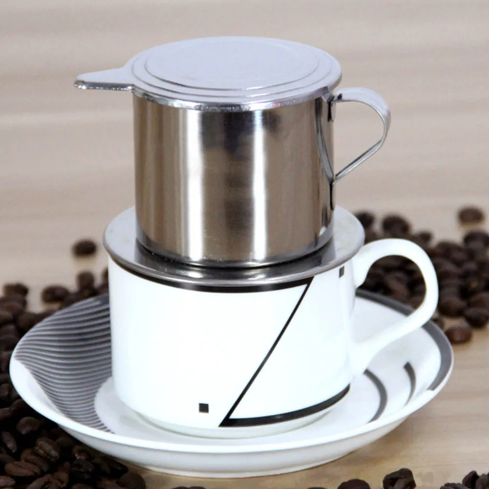 50/100ml Vietnam Style Stainless Steel Coffee Drip Filter Maker Pot Infuse Cup Portable home office travel camping Durable