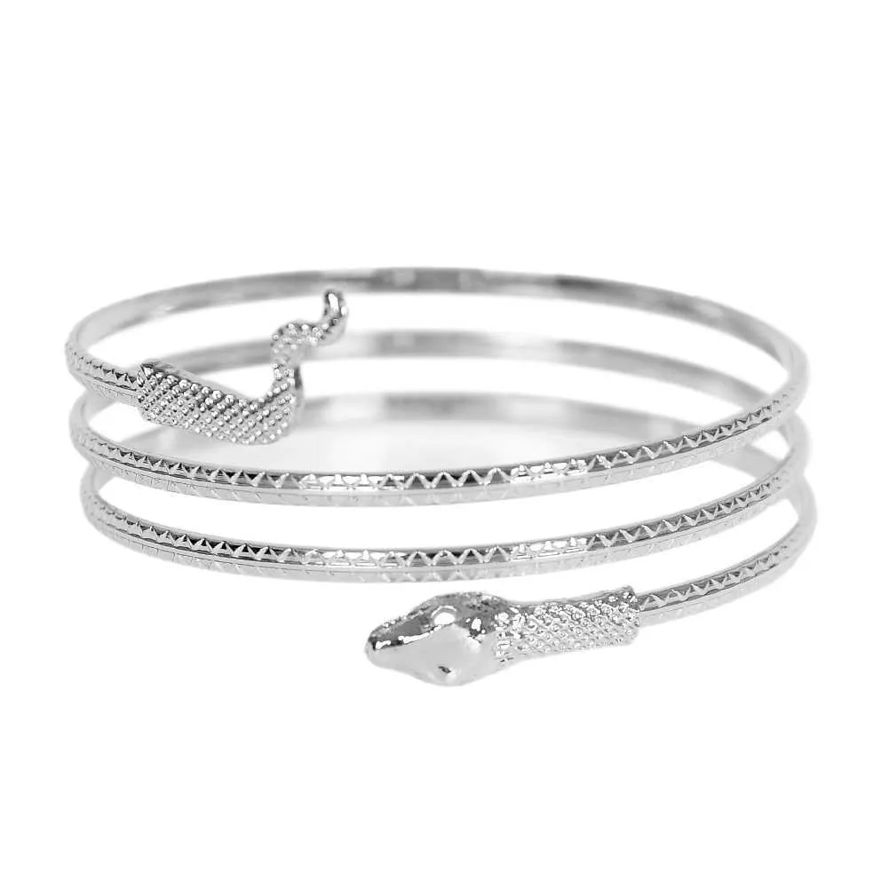 코일 뱀 나선형 상단 팔 팔목 armlet armband 팔찌 팔찌 anklet 선물 매력 bangles jewlery Q0719