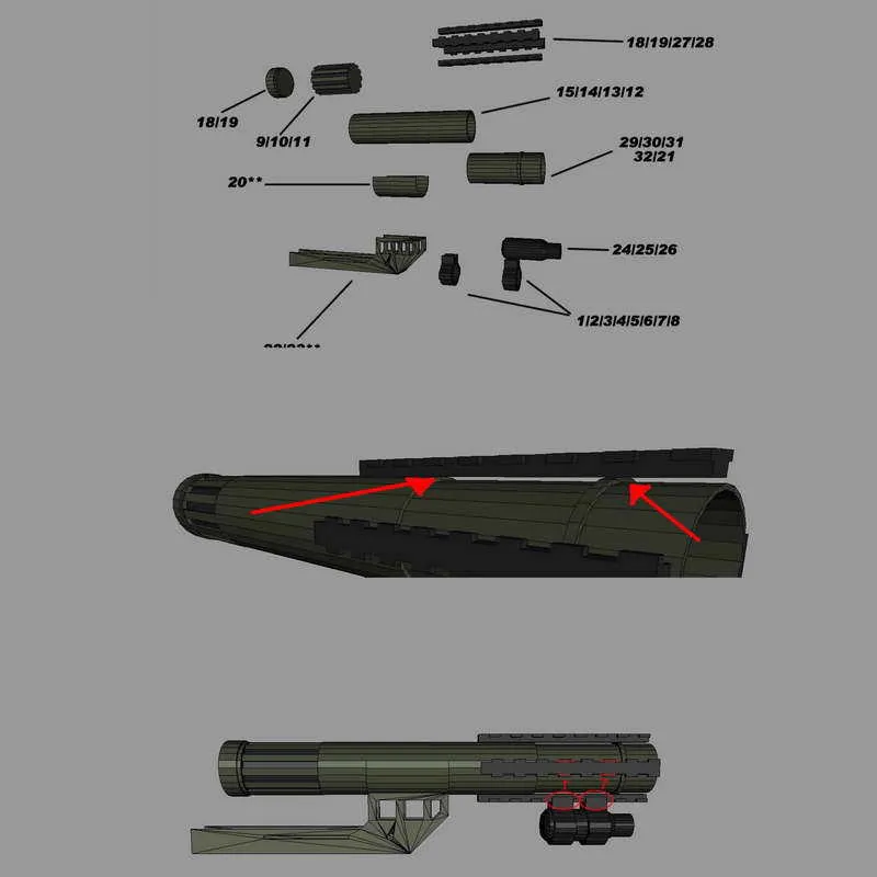 M200 papel brinquedo arma escala 1: 1 3D DIY kits sniper rifle militar blaster quebra-cabeça para crianças adultos cosplay adereços jogos ao ar livre