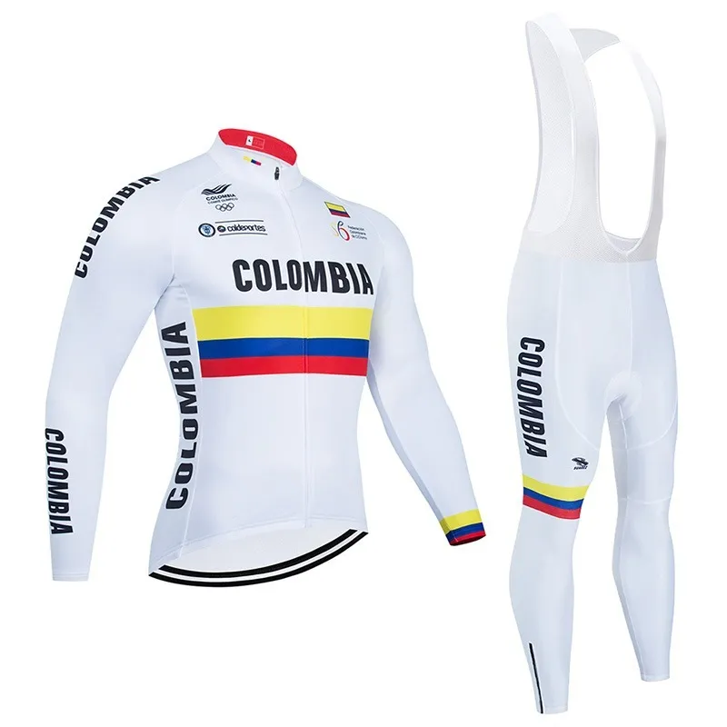 Inverno velo térmico colômbia roupas de ciclismo mtb uniforme bicicleta camisa ropa ciclismo roupas dos homens longo set285s