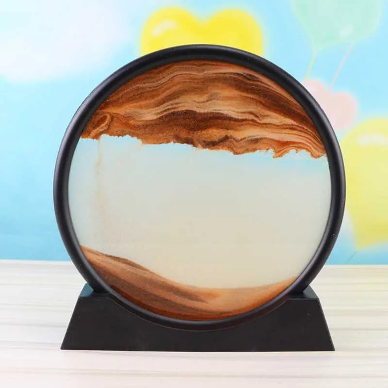 Flowing Sand Painting 3d Hourglass Decoration Flow Landscape Painting Quicksand 85LA H09222399