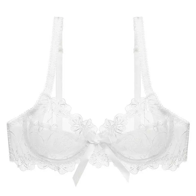 Varsbaby Mujeres Sexy Slim Lace Lencería Damas Underwire Floral Sujetador de gran tamaño 210623