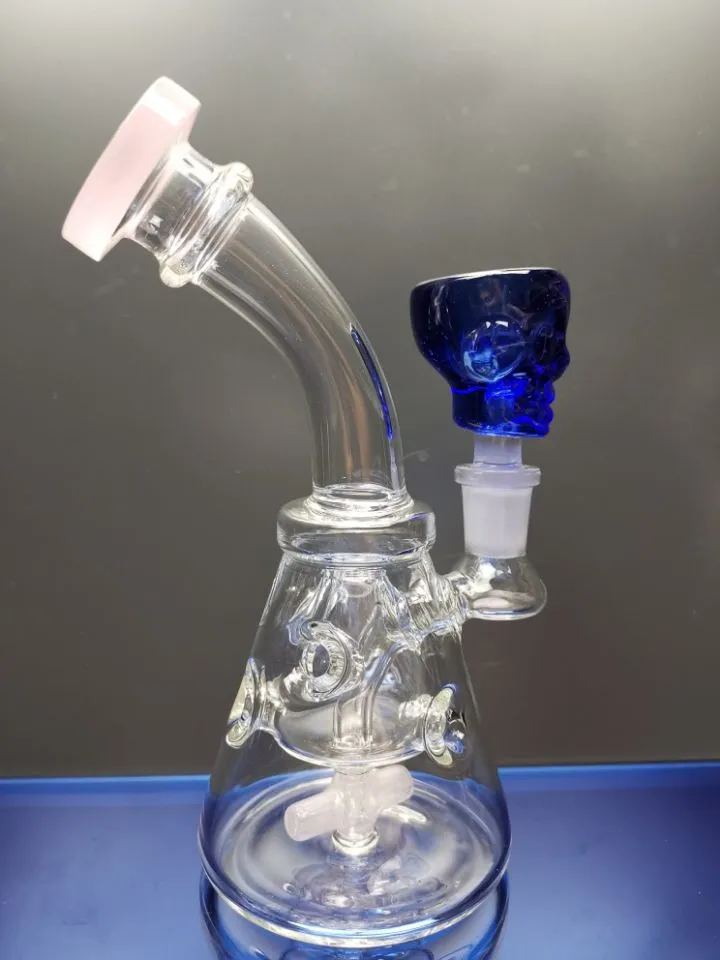 Fab ei glazen beker bong percolator perc bongs recycler dab rig waterleidingen olie rigs bubbler gladde pijp 14.4mm joint zeusartshop