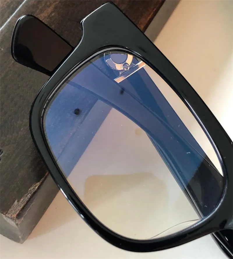Mode hommes lunettes optiques 8054 cadre de plaque carrée classique avec boîte en cuir rétro design de style simple HD lentille claire qualité supérieure284F