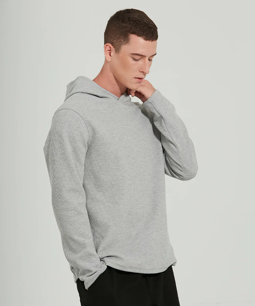 2023 New Men Hooded Hoodies Sports Yoga Thick Fabric Solid Basic Sweatshirts Quality Jogger Texture Pullovers top