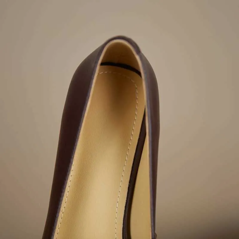 ALLBITEFO mode armure en cuir véritable marque talons hauts chaussures femmes talons chaussures bureau dames chaussures Talons hauts femme 210611