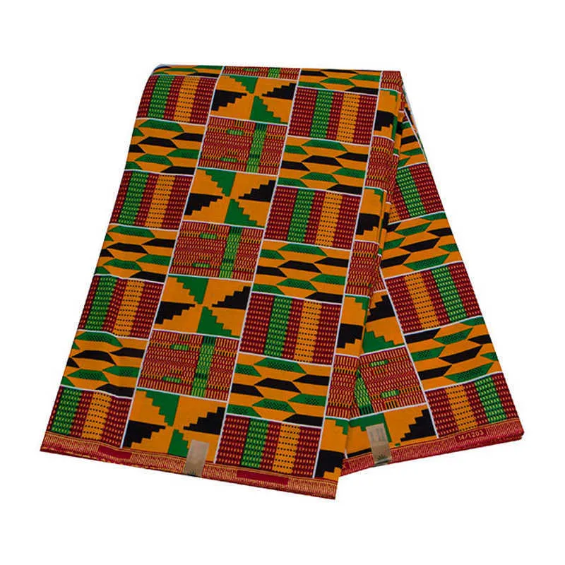 Doux Classique Ankara Africain Imprime Kente Tissu Véritable Cire Pagne 100% Coton Top Afrique Matériel De Couture Pour Robe Afrique Patchwork 210702