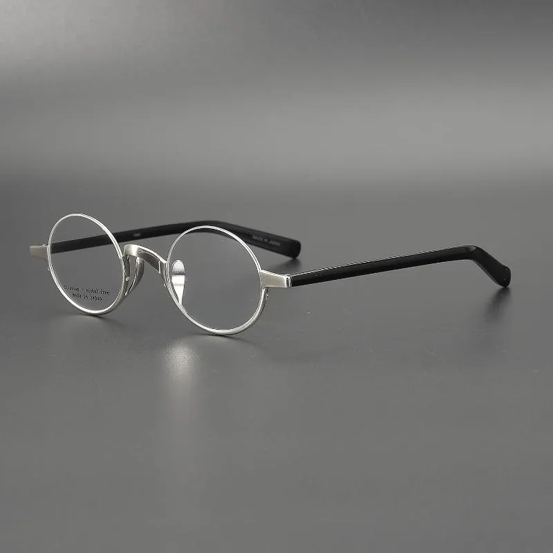 Coleção japonesa da mesma armação redonda pequena de John Lennon, óculos retrô da China, armações de óculos de sol da moda245t