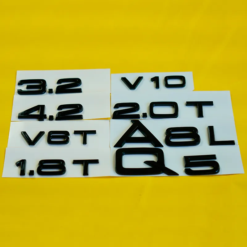 Kofferbak Badge Emblem Logo Sticker voor 1.8T 1.9T 2.0T 2.4 3.0T 3.2 3.6 4.2 A3 A4L A5 A6L A7 A8L Q2 Q3 Q4 Q5 Q7 V6T V8T V102752816