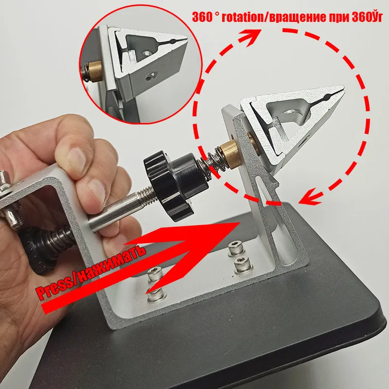 Sistema di affilatura professionale Coltello fisso Coltello affilatore Bordo Apex Lega di alluminio Flip 360 rotante 220311