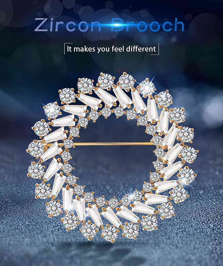 Fourmi ange mode ronde Zircon broche broches bijoux pour femmes luxe exquis broches année cadeaux avec accessoires