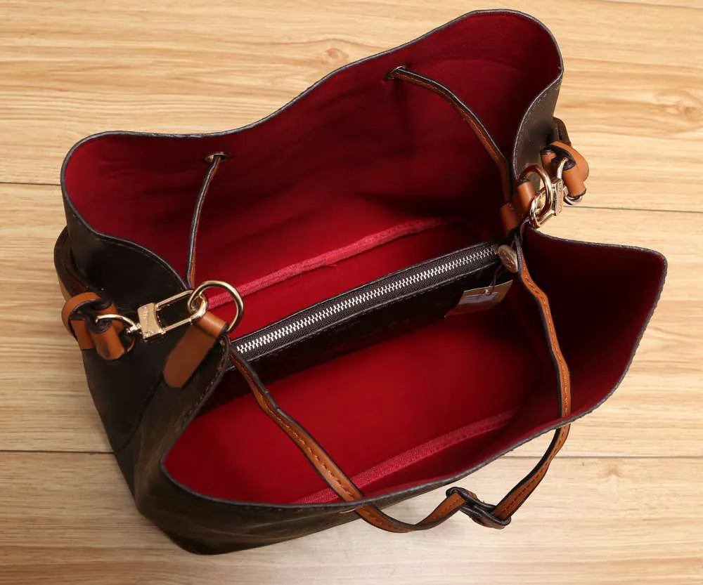 4 ألوان العلامة التجارية مصمم حقيبة دلو أزياء حقائب اليد حقيبة الكتف للنساء حقيبة يد كبيرة الجودة مع الأشرطة PU248U