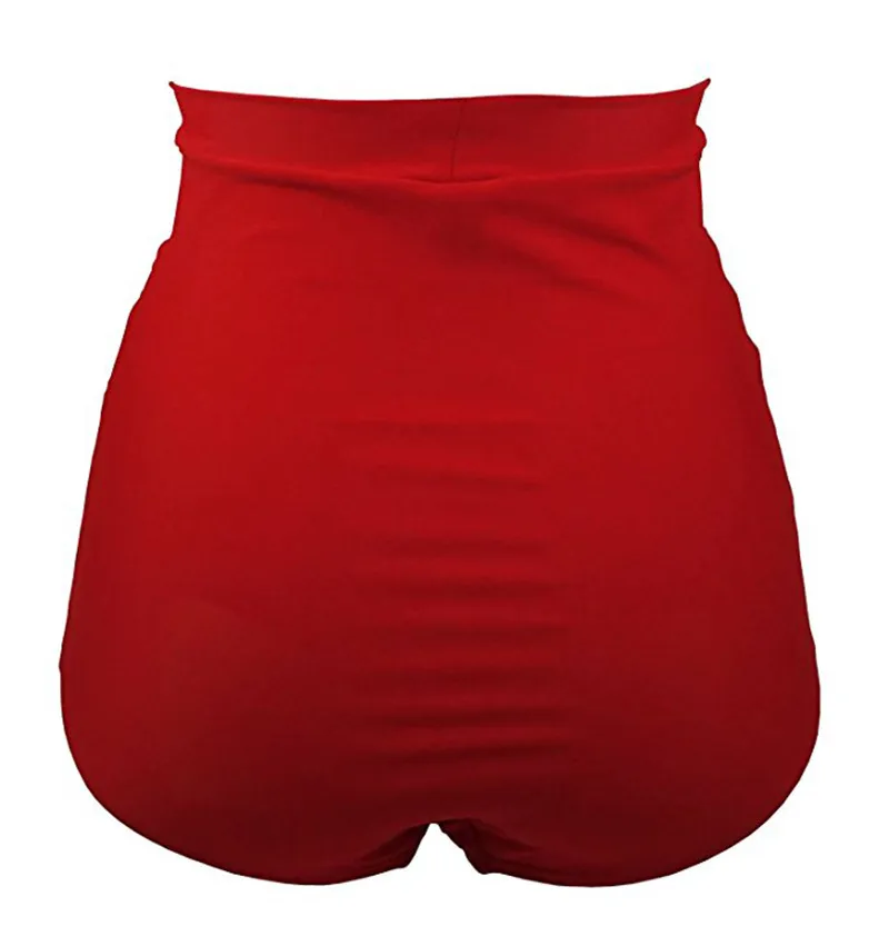 Plus size vrouwen vintage bodem shorts dames push-up hip ruched stretch braziliaanse zwemmen vrouwelijke hoge taille tillen korte 210517