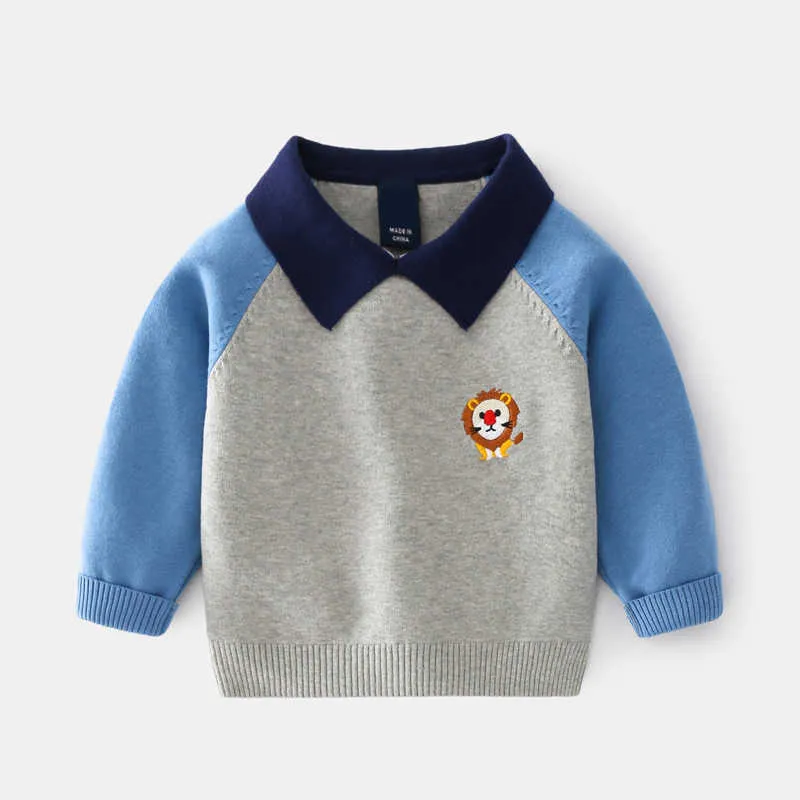 2-8T Bambino Del Capretto Del Bambino Dei Ragazzi Autunno Inverno Vestiti Pullover Lavorato A Maglia Top Party Club Gentleman Ragazzi Maglione Bambini Maglieria Y1024