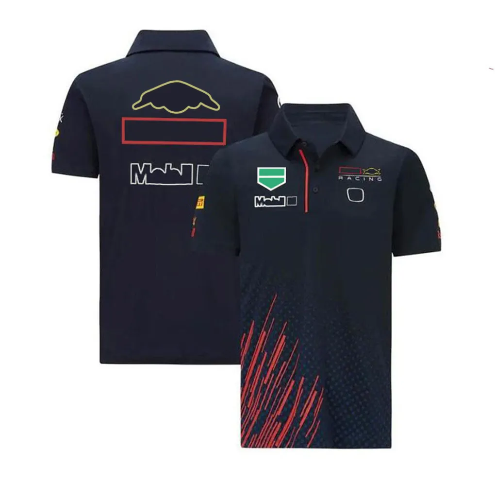F1 Team Racing Suit Officiell samma stil Mäns kortärmad poloskjorta Verstappen Overells anpassade