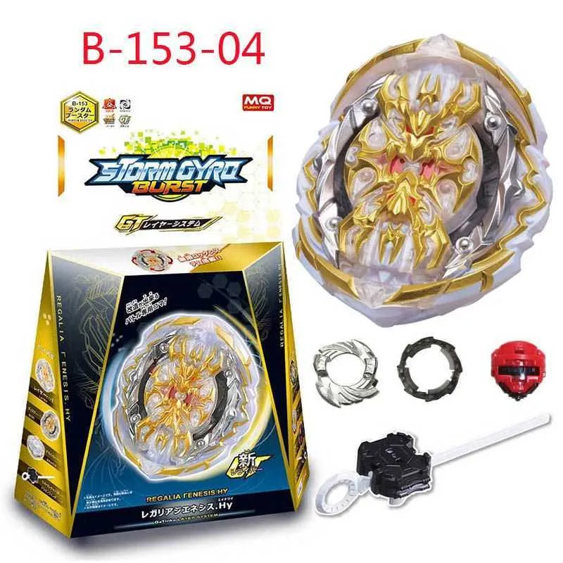 Burst Superking B-153-4 Kreisel B153-4 Gyroskop Regalia Genesis mit Lineal Launcher Metall Fusion Spielzeug Kinder Kinder Geschenke X0528