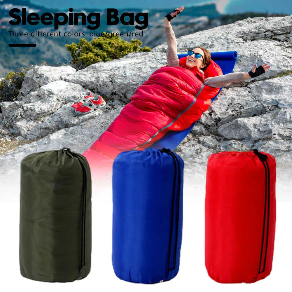 Saco de dormir única pessoa zip caminhada camping terno caso envelope impermeável
