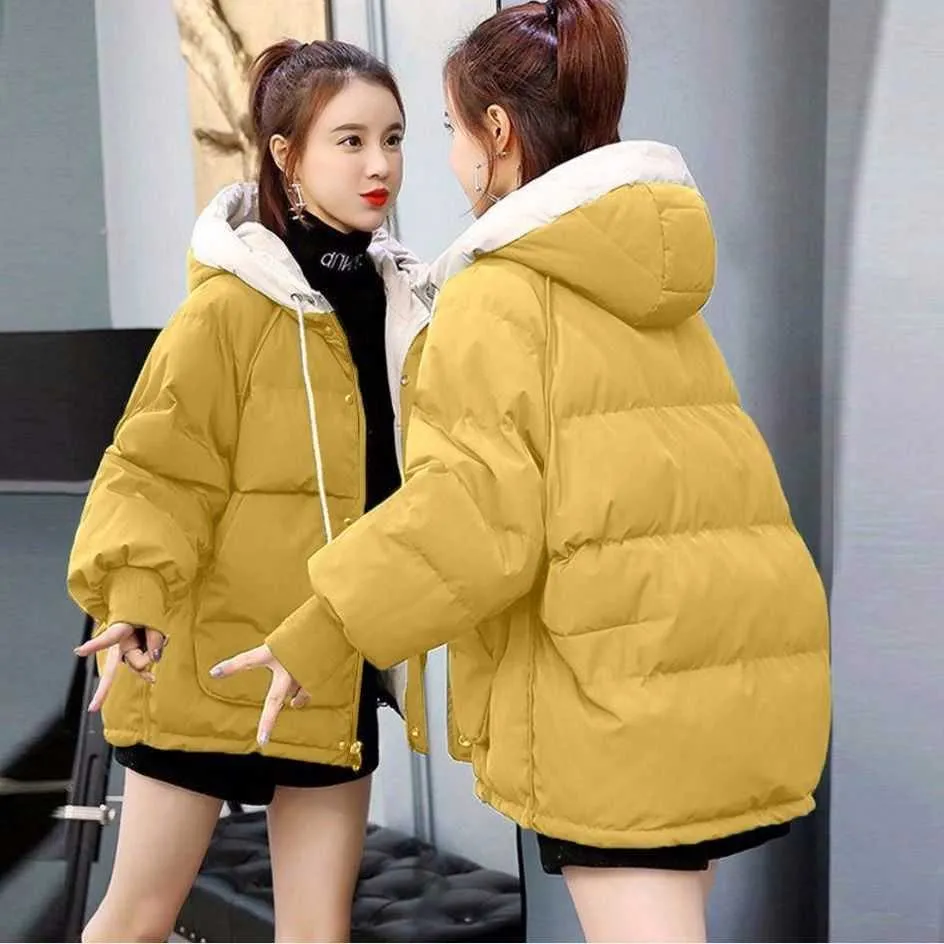 Manteaux pour femmes hiver Parkas veste mode à capuche service de pain vestes épaissir chaud coton rembourré Parka femme vêtements d'extérieur 210923